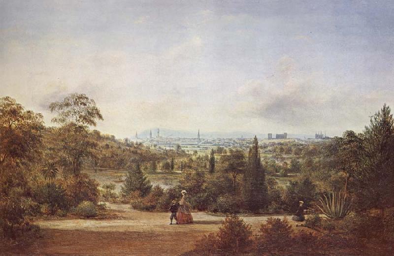 Henry Gritten Melbourne from the Botanical Gardens oil painting picture